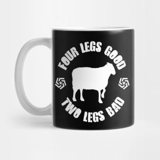 Orwell - Animal Farm - Four Legs Good Two Legs Bad Mug